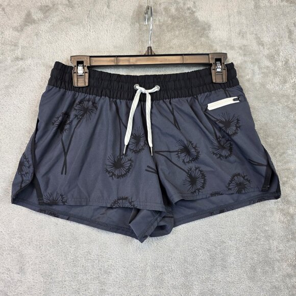 Vuori Clementine Shorts Womens S Dandelion Print Performance Zip Pocket Running - Picture 1 of 11